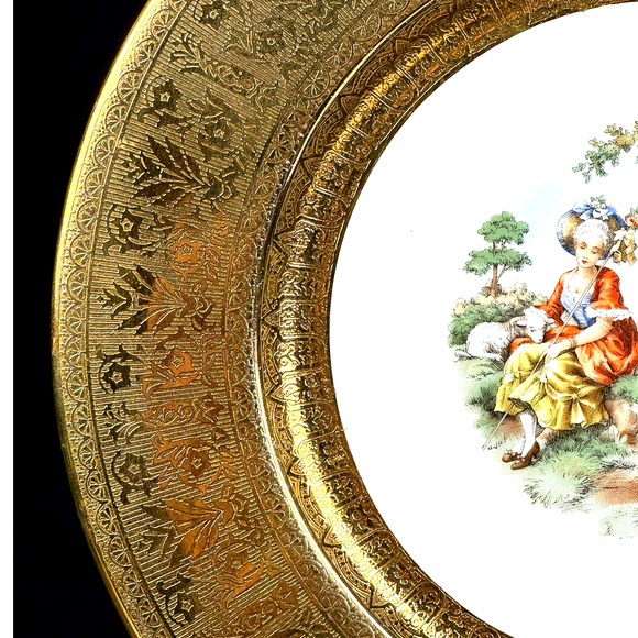 La Petite LP5 China Warranted 22 Karat Gold Filigree Dinner Plate-10 5/8" RARE - Picture 3 of 10